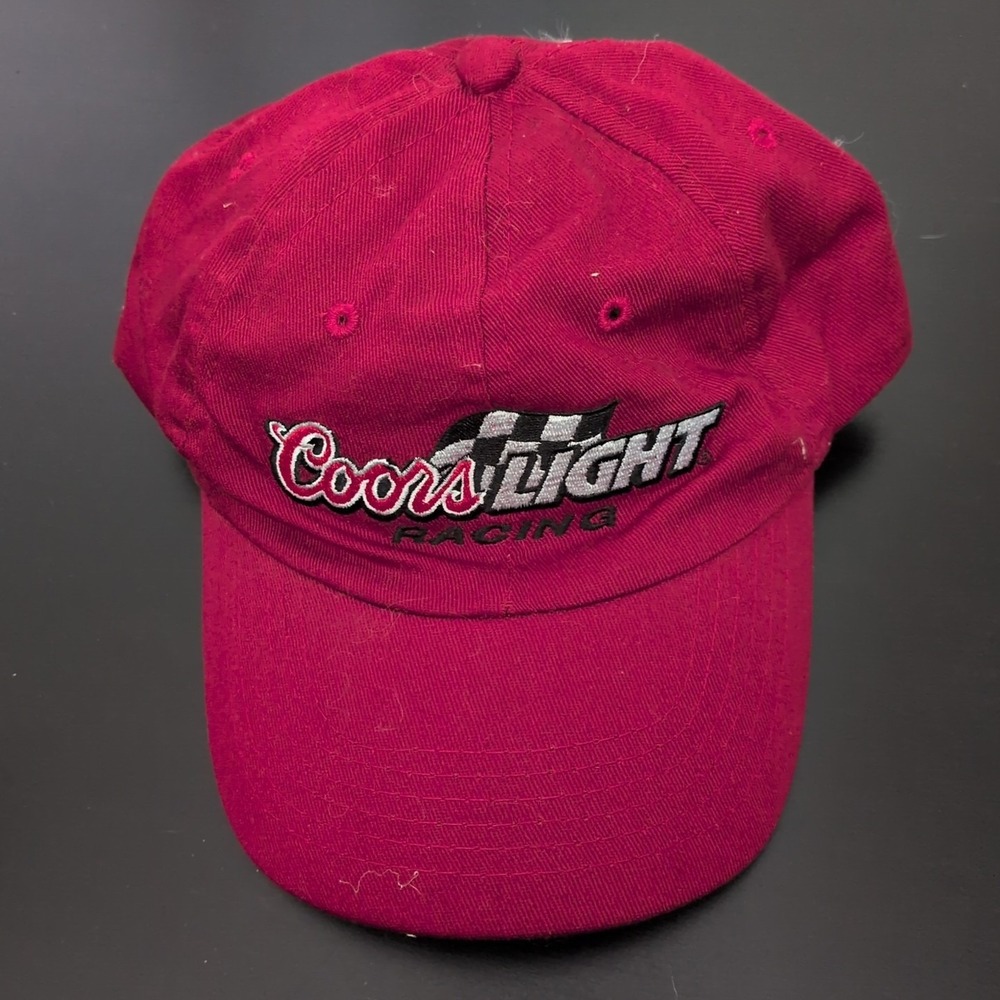 Coors Light‎ Racing Baseball Hat Cap Red By Logo Masters OSFM Strapback